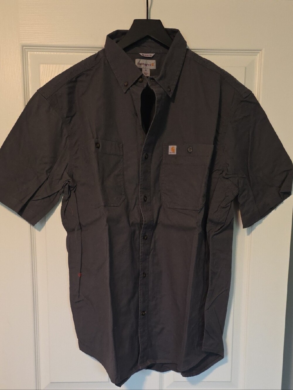 Carhartt Men's Short-Sleeve Work Shirt - Dark Gray
